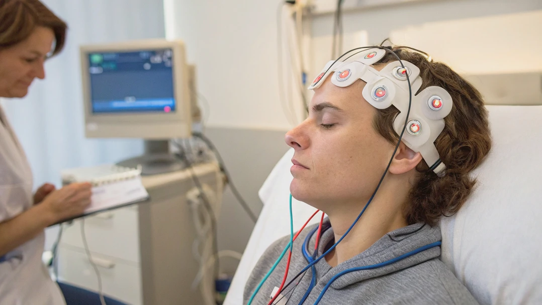 Мужчина на процедуре аппаратного кодирования